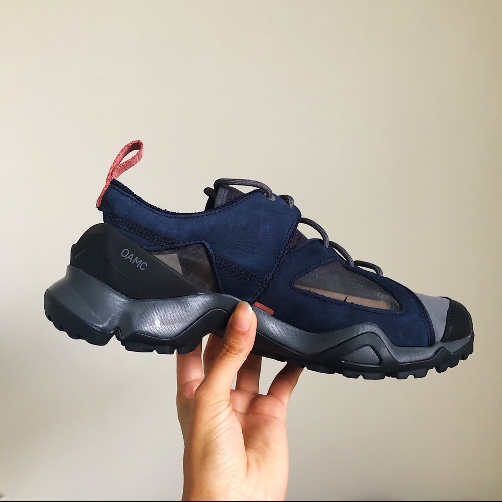 OAMC x Adidas ‘Type O-4K’ navy suede cutout sneakers